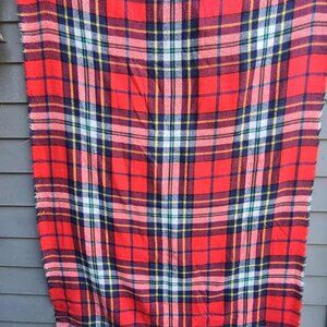 Old Navy Large Acrylic Red Plaid Wrap Scarf